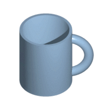 Coffee cup morphing to a donut